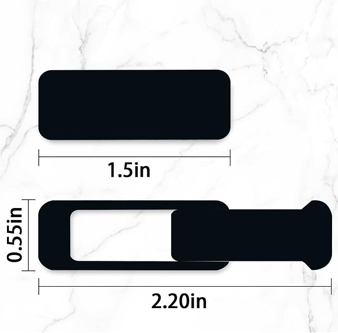 Webcam Cover, 3 Pieces, Laptop Camera Cover, Privacy Shielding Capacity is Twice as Big as The Traditional, Suitable for Computer Mobile Phones, laptops, Tablets and so on (Black)