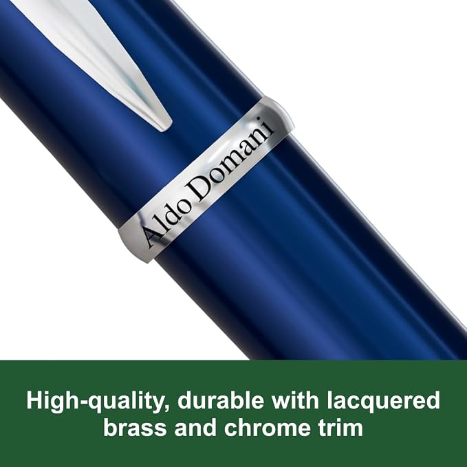 Monteverde USA Aldo Domani Rollerball Pen - Blue, Smooth Writing, Italian Craftsmanship