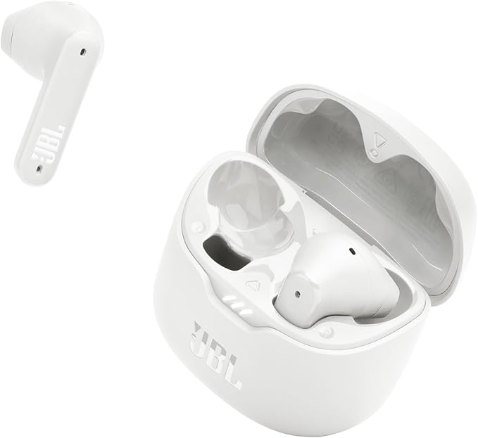 JBL Tune Flex - True Wireless Noise Cancelling Earbuds (White), Small