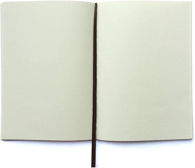 Sovereign-Gear Blank Paper Refill Refillable Leather Journal – Eco Friendly Acid-Free & Tree-Free Recycled Sheets A5 Unlined Notepad 8.25 x 5.75” with 240 Soft Pages and Bookmark