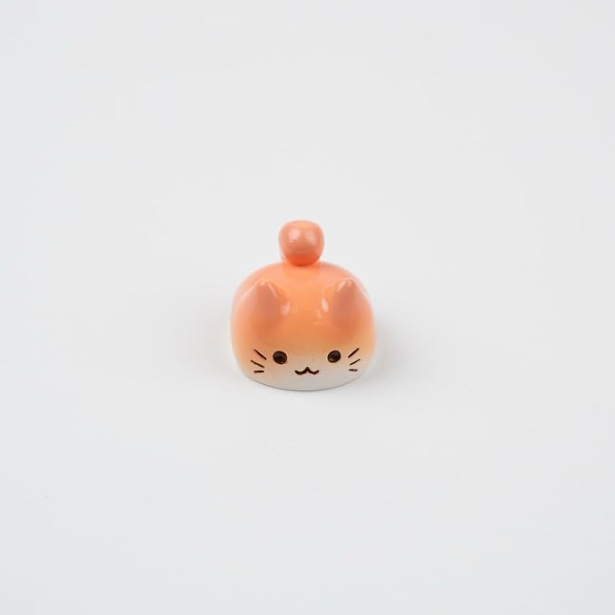 Artisan Cat Keycap for Mechanical Keyboards Esc, Orange Cat, Handmade Resin, 1U Size, MX Switch Compatible, Decorative Design for Gaming and Typing