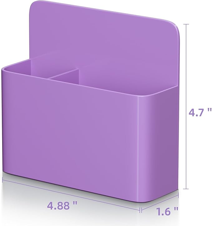 Mabrasse 2p Magnetic Dry Erase Marker Holder,Pen and Eraser Holder for Whiteboard, Magnet Pencil Cup Utility Storage Organizer for Office, Refrigerator, Locker and Metal Cabinets（Purple)