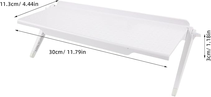 YARNOW No Drill TV Top Shelf, 11.8 inch Wide Monitor Top Mounting Bracket, Universal Computer Screen Rack, Portable Storage for Streaming Devices, Game Console