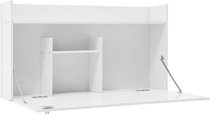 Wall Mounted Desk, Modern Floating Computer Desks with Keyboard Tray, Lockable Fold Down Wall Desk Space Saving Table Workstation for Bedroom Study Room Small Space(Black)