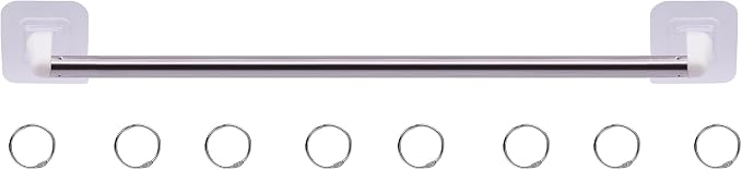 YYST 38" (98CM) White Self Adhesive Anchor Chart Holder Date Cards Holder Flip Calendar Holder W 8 Chart Rings (White-1)