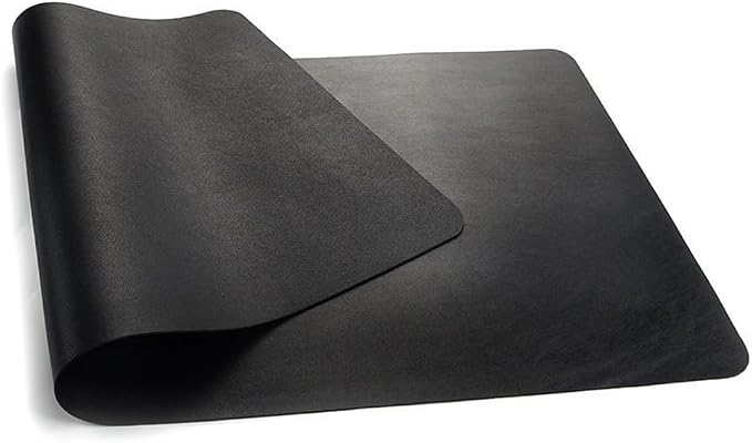 Leather Desk Pad Dual-Sided Office Desk Mat Waterproof,Large Table Cover Protector Smooth Mouse Pad Writing Gaming Mat for Laptop Keyboard (Black,27.5x15.7in/70x40cm)