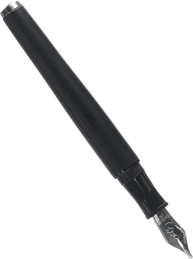 Monteverde USA Aldo Domani Italia Fountain Pen Matte Black - Stub Nib - Luxury Writing Pen - Italian Design - JoWo Stainless Steel Nib - Smooth Ink Flow - Refillable - Gift Box Included