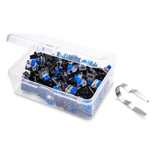OUTEMU Keyboard Switches, Pack 65 -Clicky&Tactile - DIY Replacement MX Switches for Mechanical Gaming Keyboard - Blue