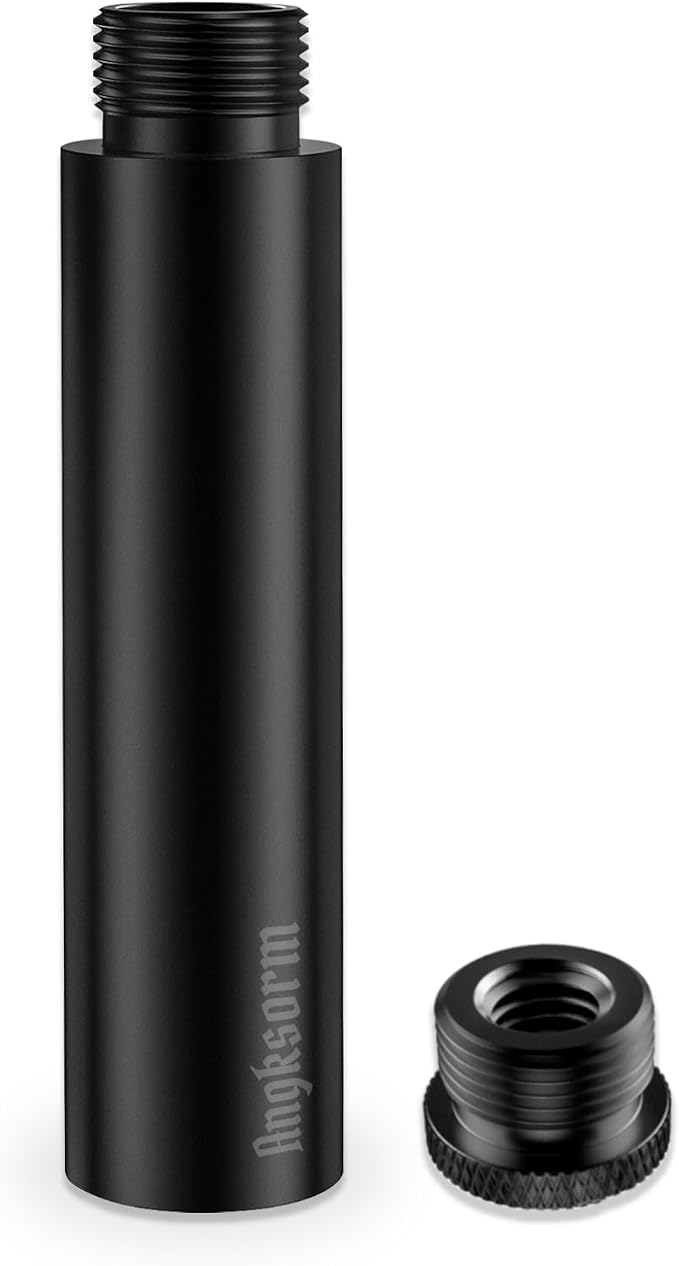3-INCH Mic Stand Extension Tubes/Rods Parts, Universal 5/8-27" Thread, Fits Most Mic Booms, Gooseneck Arms, Bases