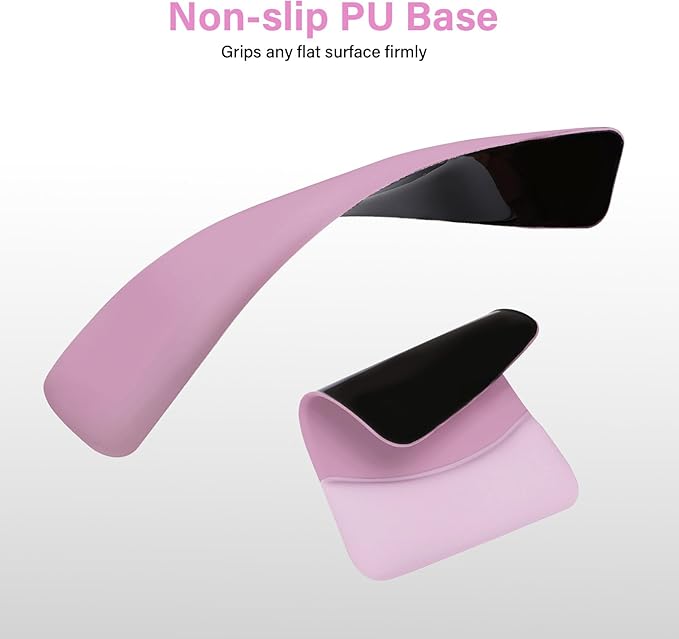 MOSISO Wrist Rest Support for Mouse Pad&Keyboard Set, Rectangular Ergonomic Mousepad Non-Slip Base Home/Office Pain Relief&Easy Typing Pad with Neoprene Cloth&Raised Silicone Lining, Mauve Pink