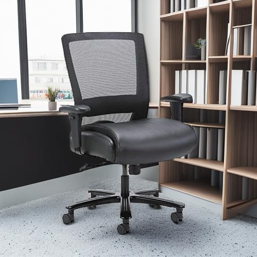 Lorell, LLR03207, Heavy-Duty Black Mesh Task Chair