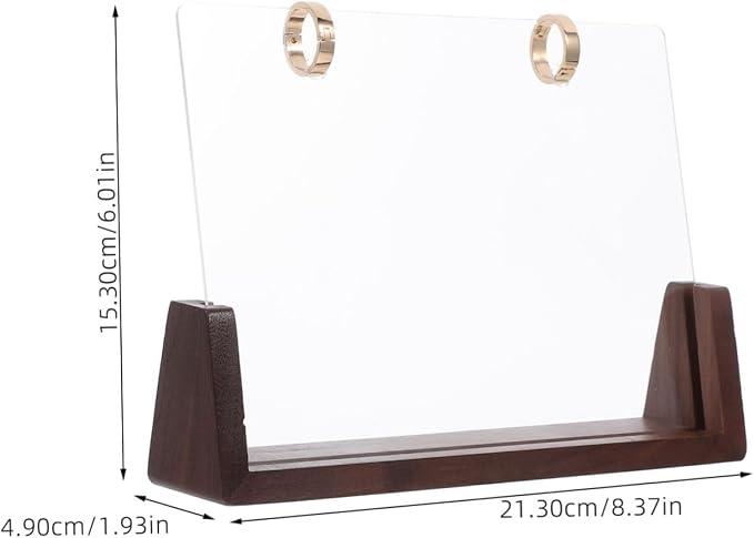 Veemoon 1 Set Flip Calendar Stand Sturdy Wooden Base for Home Office Desk Modern Calendar Rack for Easy Date Tracking Planning Secure Stable