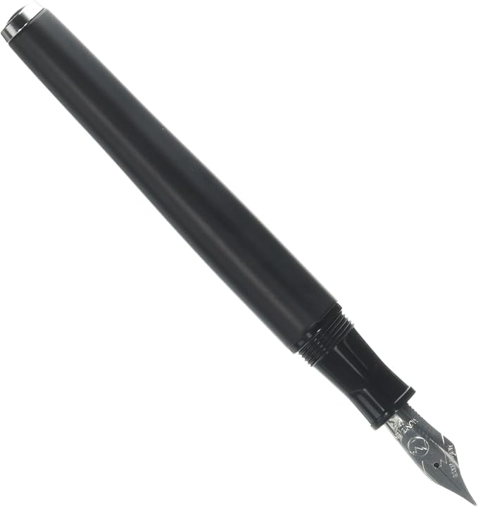 Monteverde USA Aldo Domani Italia Fountain Pen Matte Black - Extra Fine Nib - Luxury Writing Pen - Italian Design - JoWo Stainless Steel Nib - Smooth Ink Flow - Refillable - Gift Box Included