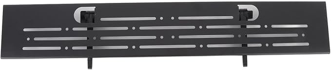 Ejoyous TV Top Shelf Computer Screen Top Shelf Mount Monitor Storage Rack Steel Floating TV Organizer Adjustable 60cm Hollow Design with Protective Pad Strips for Speaker