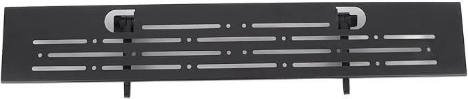 GLOGLOW Monitor Shelf TV Top Shelf, Adjustable Computer Screen Floating Stand for Soundbar Gaming Routers No Drill Steel Monitor Storage Organizer Space Saving Cable Management Rack