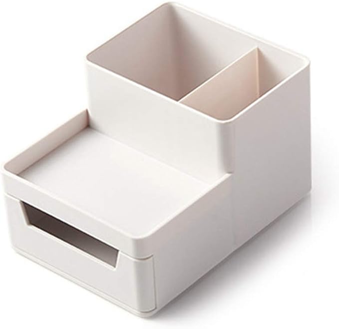 Desk File Organizer Vertical Document Letter Tray Wall File Holder with Drawer Organizer for Office Home (White, Small)