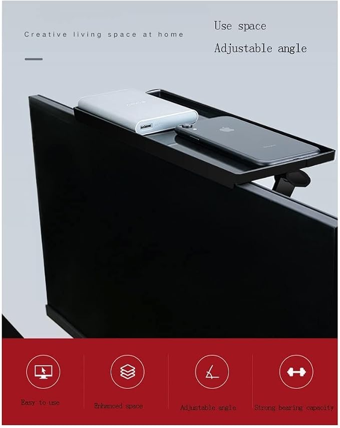 Screen Shelf Monitor Top Shelf TV Top Storage Bracket Computer Screen Shelf TV Top Shelf (Size : S)