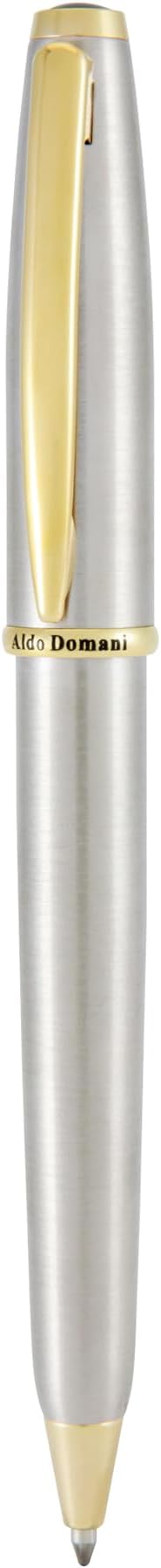 Monteverde USA Aldo Domani Ballpoint Pen - Brushed, Italian-Inspired Design, Smooth Writing Excellence