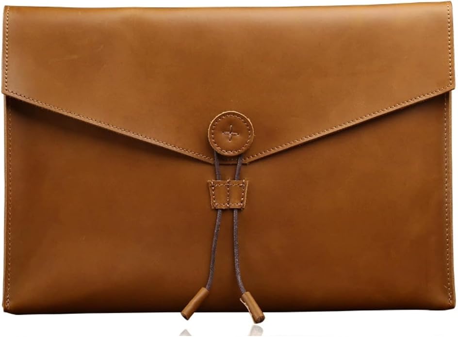 Carrier Bag Case Genuine Leather Portfolio Folder Document Organizer Laptop & Tablet,Folio Case for Men & Women