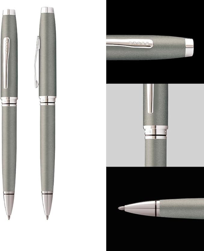 Cross Distinguished Classic II Silhouette coventry Gunmetal Gray and Extremely Polished Appointments Ballpoint Pen. All the Charm of a Classic Style Cross Ballpoint Pen.