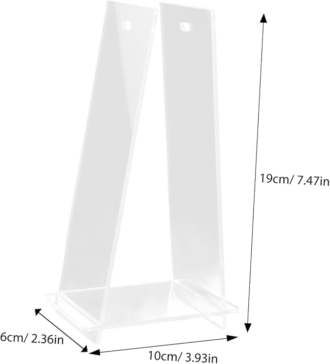 HOMSFOU Stylish Acrylic Desk Calendar Stand Multi Functional Transparent Flip Calendar Holder for Office Home Modern Design Elegant Minimalist Tabletop Accessory