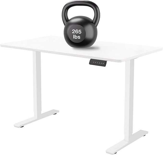 Dual Motor Standing Desk Frame, Electric Adjustable Legs, Workstation Desk Base, Sit stand desk frame, 3 Memory Height Settings, with Cable Management Tray, Headphone Hook