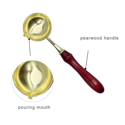 Wax Seal Warmer Kit Melting Furnace Tool with Spoon, Tealight Candles Set for Wedding Wax Envelope Seal Stamp (Redwood C)