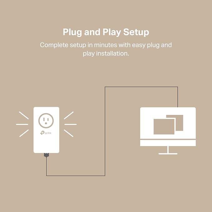 TP-Link AV1000 Powerline Ethernet Adapter Kit (TL-PA7017P KIT) - Passthrough, Noise Filtering, Gigabit Port, Plug Pair & Play, Network Adapter, Free Expert Support