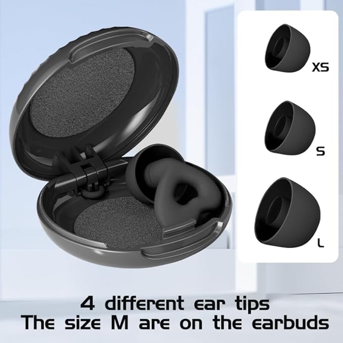 Ear Plugs for Sleep Noise Reduction Soft Comfy Reusable Silicone Earplugs for Work Travel Study Hearing Protection (Blue-Heart, 1 Pair (Pack of 1))