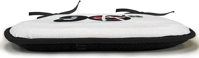 Lunarable 90s Chair Cushion Pads Set of 6, Nineties Revolution Energy Strength Fight Modern Times Victory Symbolic Art, Anti-Slip Seat Padding for Kitchen & Patio, 16"x16", Pale Grey Red Black