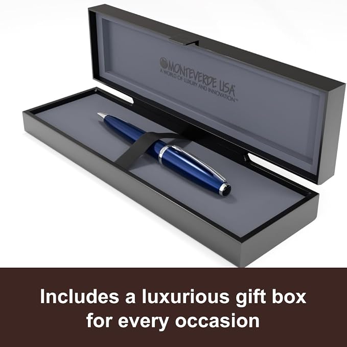 Monteverde USA Aldo Domani Ballpoint Pen - Blue, Italian-Inspired Luxury, Smooth Writing