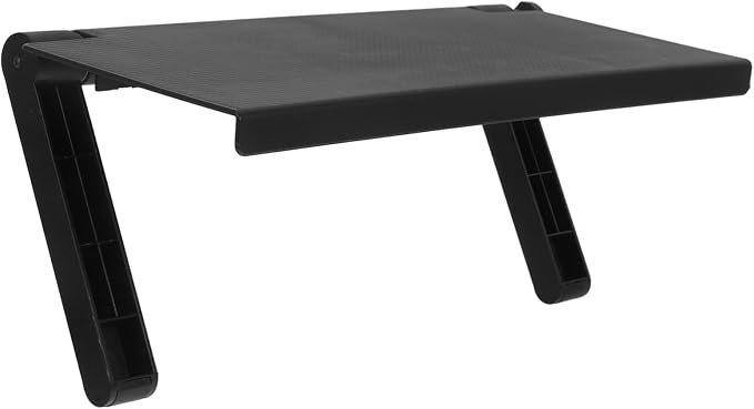 HOMSFOU Computer Monitor Screen Top Holder Shelf No Drill Tv Storage Bracket for Router Remote Control and More Sturdy Organizer for Tidy Spaces Easy Installation Multi-functional Design