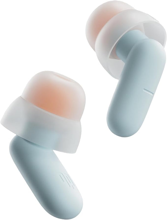 Dream Ear Plugs for Sleeping, 23dB Noise Reduction Soft Silicone Earplugs with Patented Qufits Eartips and Carry Case, Reusable Earplugs for Sleep, Work, Focus, Study, Travel - Mint
