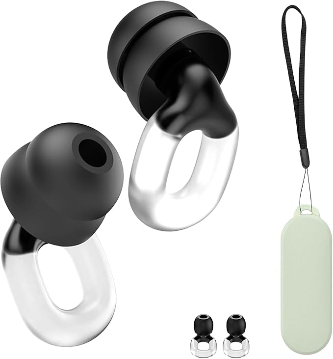 Ear Plugs for Sleeping Noise Cancelling, 35dB Noise Reduction Reusable Soft Silicone for Sleep, Focus, Events, Transparent