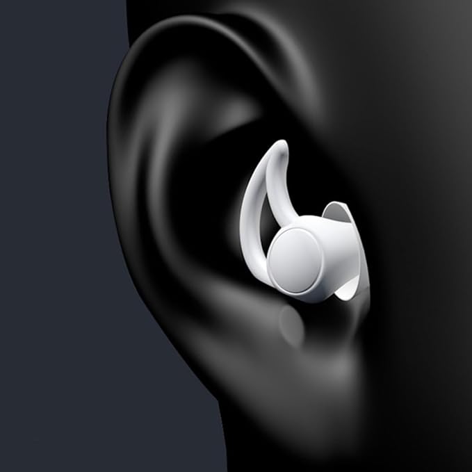 STAHAD 2pcs Silicone Noise Cancelling Soft Comfortable Musician for Work Study Nap Soundproof Noise Reduction White