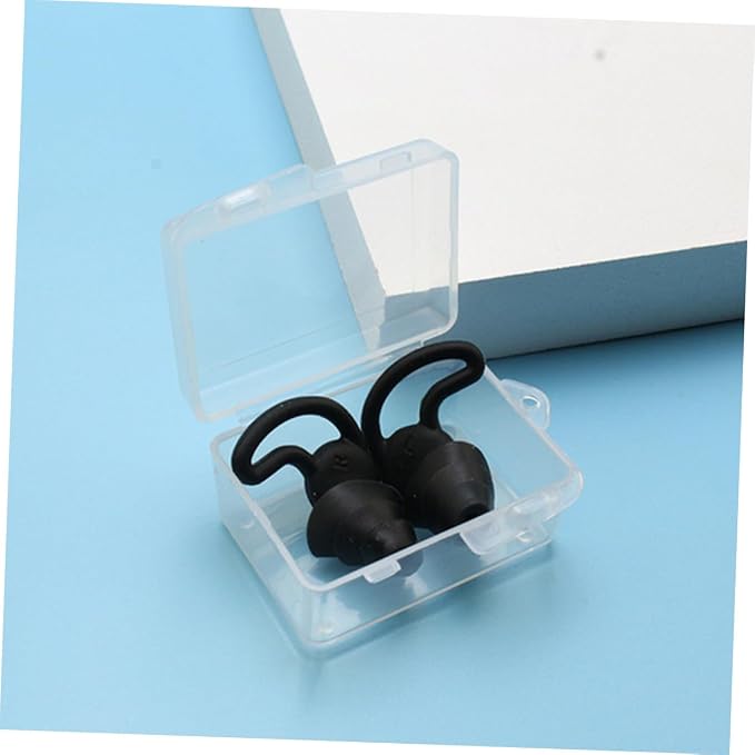 2pcs Noise Cancelling Silicone and Work Musician Soft Soundproof Protection for Noise Reduction Portable Black for Rest and Focus