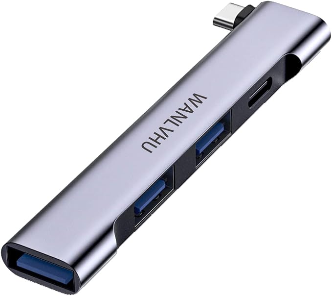 USB C Hub for Laptop, Portable USB C Splitter Multiport Adapter with Type-C Charging Port and USB 3.0 Port for MacBook Pro/Air, Surface Pro, Keyboard, Flash Drive