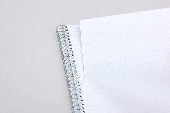 Maruman Spiral Note Basic Dot Grid Notebook- A5, 5.83" x 8.27", 80 Sheets / 160 Pages, 5mm Dotted Journal, Perforated Pages & Wire-Bound to Lay Flat, Sturdy Kraft Cover, Made in Japan