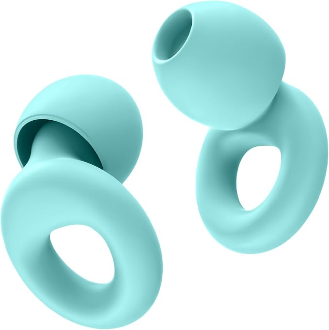 Noise Canceling Earplugs for Sleep and Concentration– New Flexible Earplugs for Better Attenuation–2 Pair Reusable –Deal for Side Sleepers &Noise Sensitive Person – 27dB Noise Cancellation–Light Green