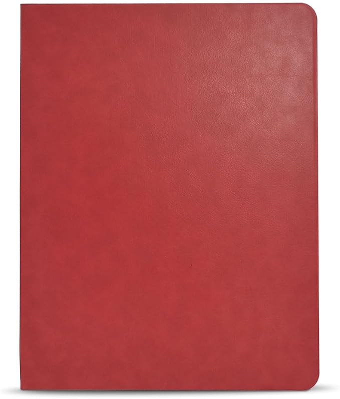 Tablet Organizer Portfolio Case with 3-Ring Binder, Binder Padfolio File Folder with Removable Tablet Holder, Compatible with iPad (A16) 11th Gen 2025 / iPad 10th Gen 2022, Red