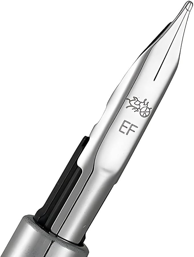 Jinhao 10 Retractable Fountain Pen, Seapine Green Metal F Writing Pen with Converter and Pen Box
