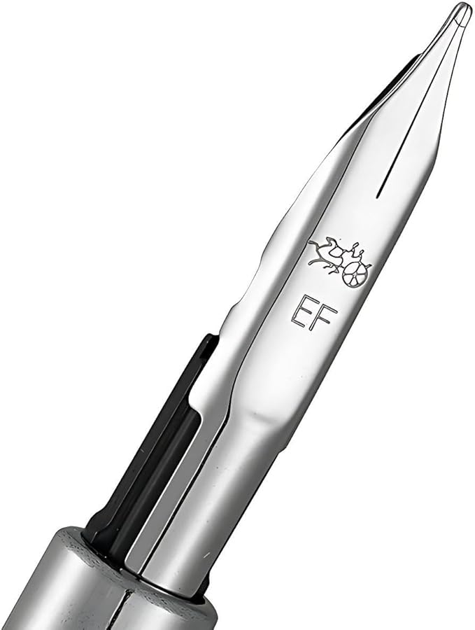 Jinhao 10 Retractable Fountain Pen with Pen Case (Pearl White, Millimeters, 0.4mm, Fountain Pen)