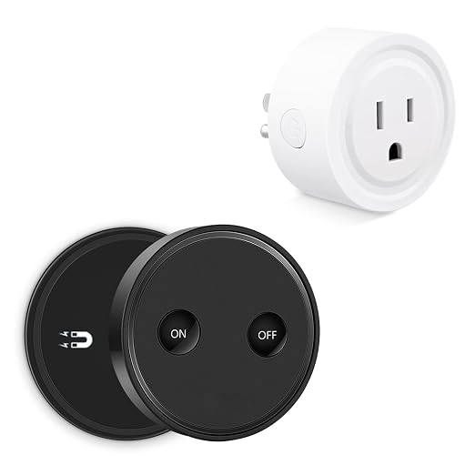 LoraTap Remote Control Outlet: Control Hard to Reach Switches Easily | Holiday Lights Lamps Small Appliances – Black Remote – No Wiring Switch – Plug&Play – 10A/1250W – Old Homes Low-Cost Upgrade