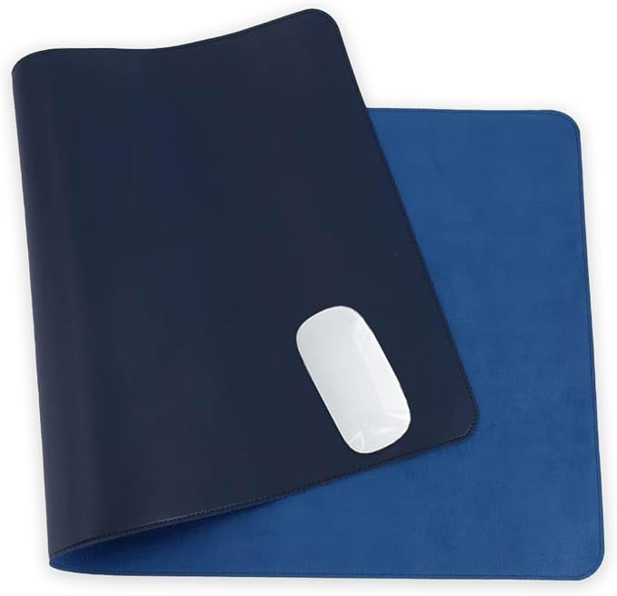 24 x 12 Inches Leather Desk Pad Protector, Non-Slip PU Leather Desk Mat, Laptop Desk Pad, Perfect for Office & Home Use (navy blue)