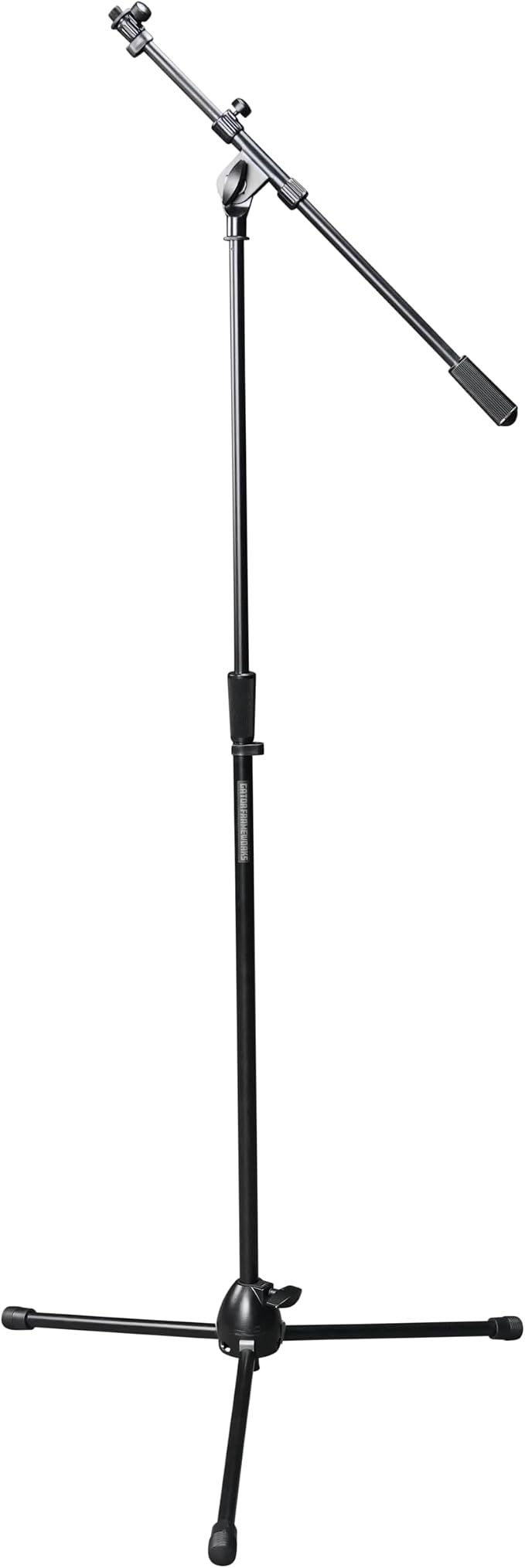 Gator Frameworks Rok-It Series Heavy Duty All Metal Telescoping Tripod Mic Stand with Adjustable 36" to 64" Height and Extendable Boom Arm, Fully Collapsible for Convenient Travel (RI-MIC-5020)