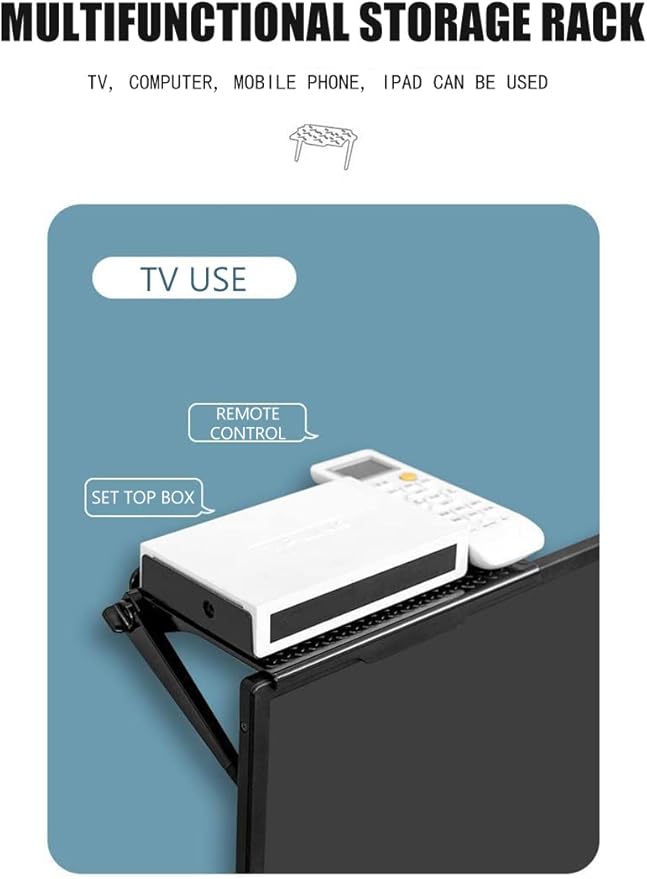 2 park TV Top Shelf apple tv mount Monitor Shelf Screen Storage Shelf floating tv stand Router Shelf Adjustable Mount for Media Box, Game Console, Router TV, Camera Frames Remote 11.8 X 4.7 inch