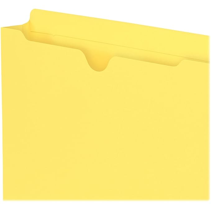 Smead File Jacket, Reinforced Straight-Cut Tab, 2" Expansion, Letter Size, Assorted Colors, 50 per Box (75673)