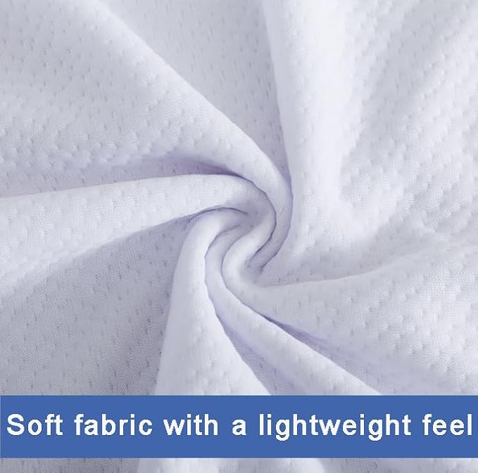 SHOUREN Mattress Topper Cover Only Twin, 2-3 Inch Zippered Protector | Breathable 3D Air Fabric, 3-Sided Zipper Design, Secure Fit Straps, Machine Washable Replacement Cover for Mattress Toppers
