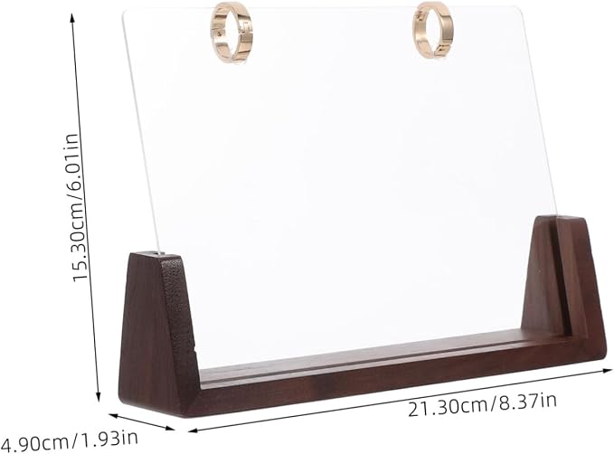 ARTIBETTER 1set Wooden Base Table Calendar Stand Portable Calendar Rack for Home Assembly and Stylish Design for Desk Decor