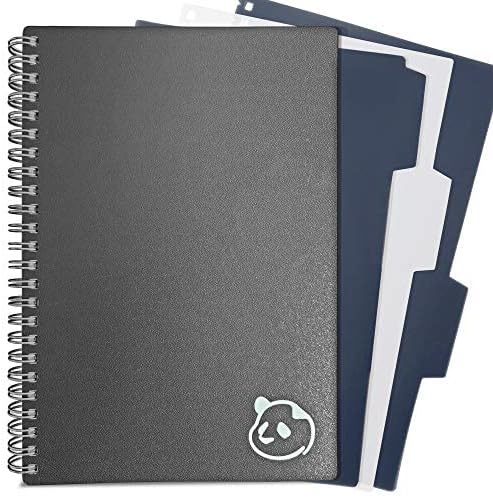 Panda Planner 2026 Undated Daily Planner 5.75" x 8.25" – 90-Day Spiral Academic & Productivity Planner with Hourly Schedule, Habit Tracker, To-Do List & Monthly Calendar – ADHD-Friendly Panda Journal (Gray)